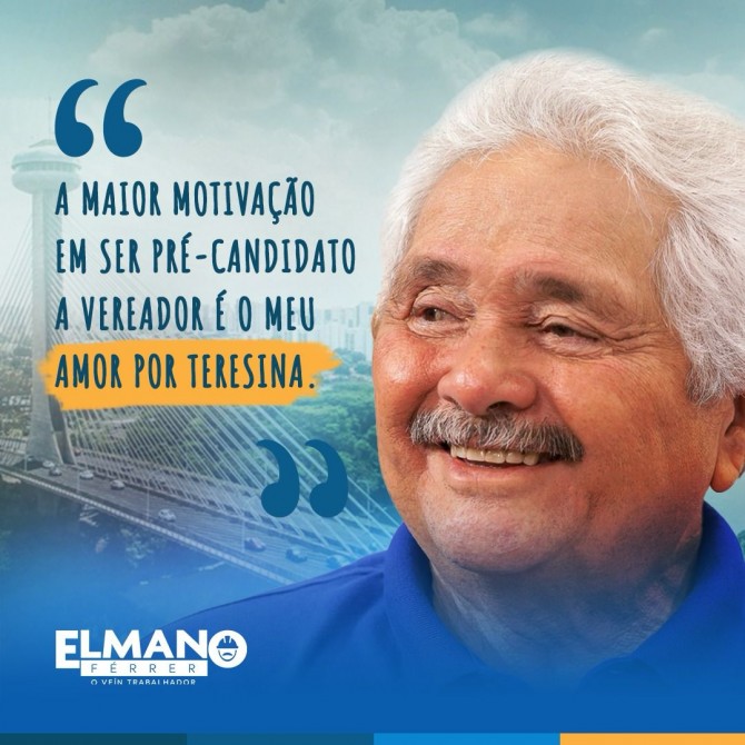 Elmano Férrer confirma pré-candidatura a vereador: “Amor por Teresina”